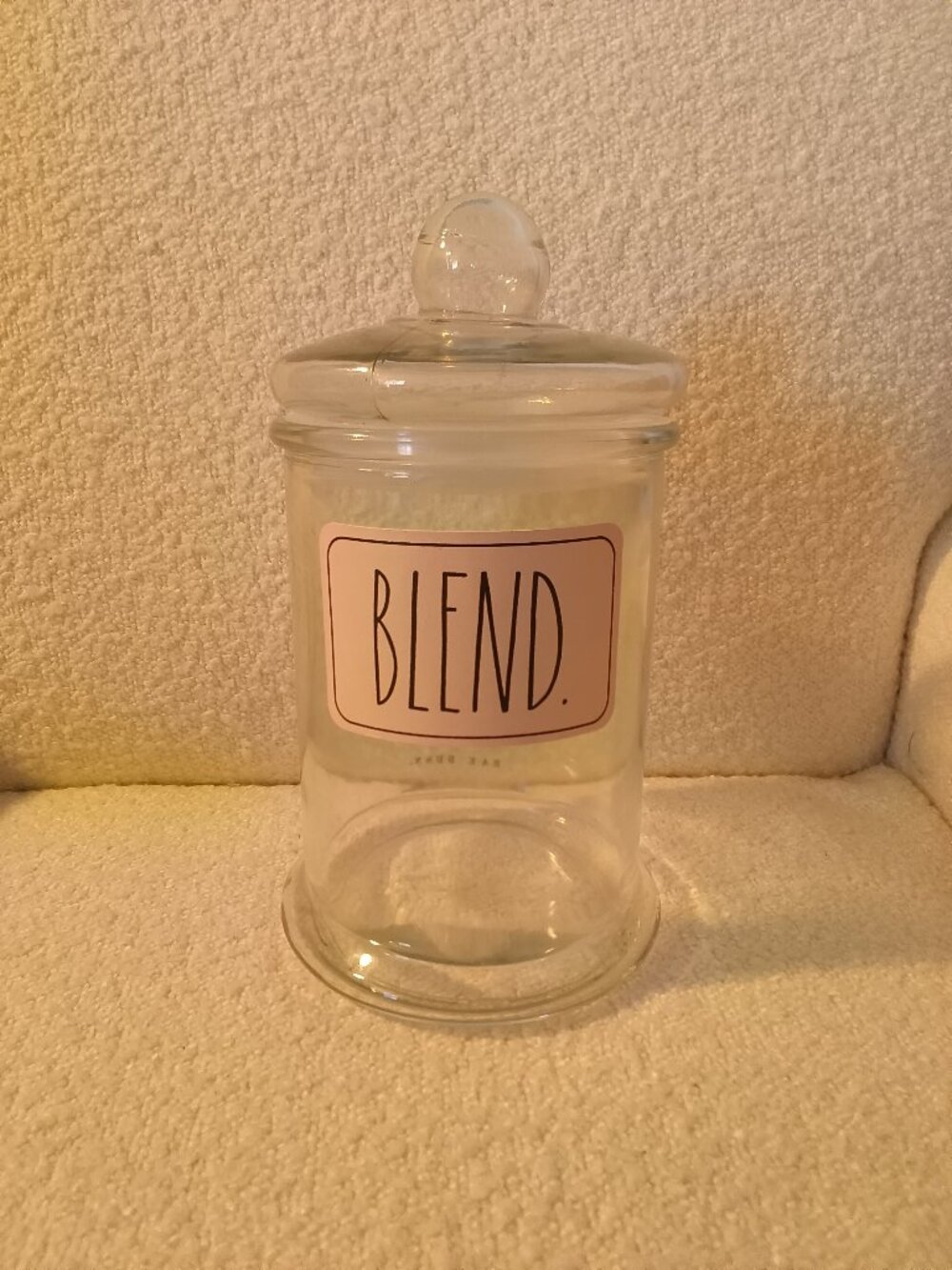 Rae Dunn "Blend" Glass Canister Rare